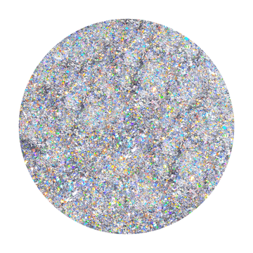 Silver Holographic Flake Glitter - Intergalactic  By Crazoulis Glitter