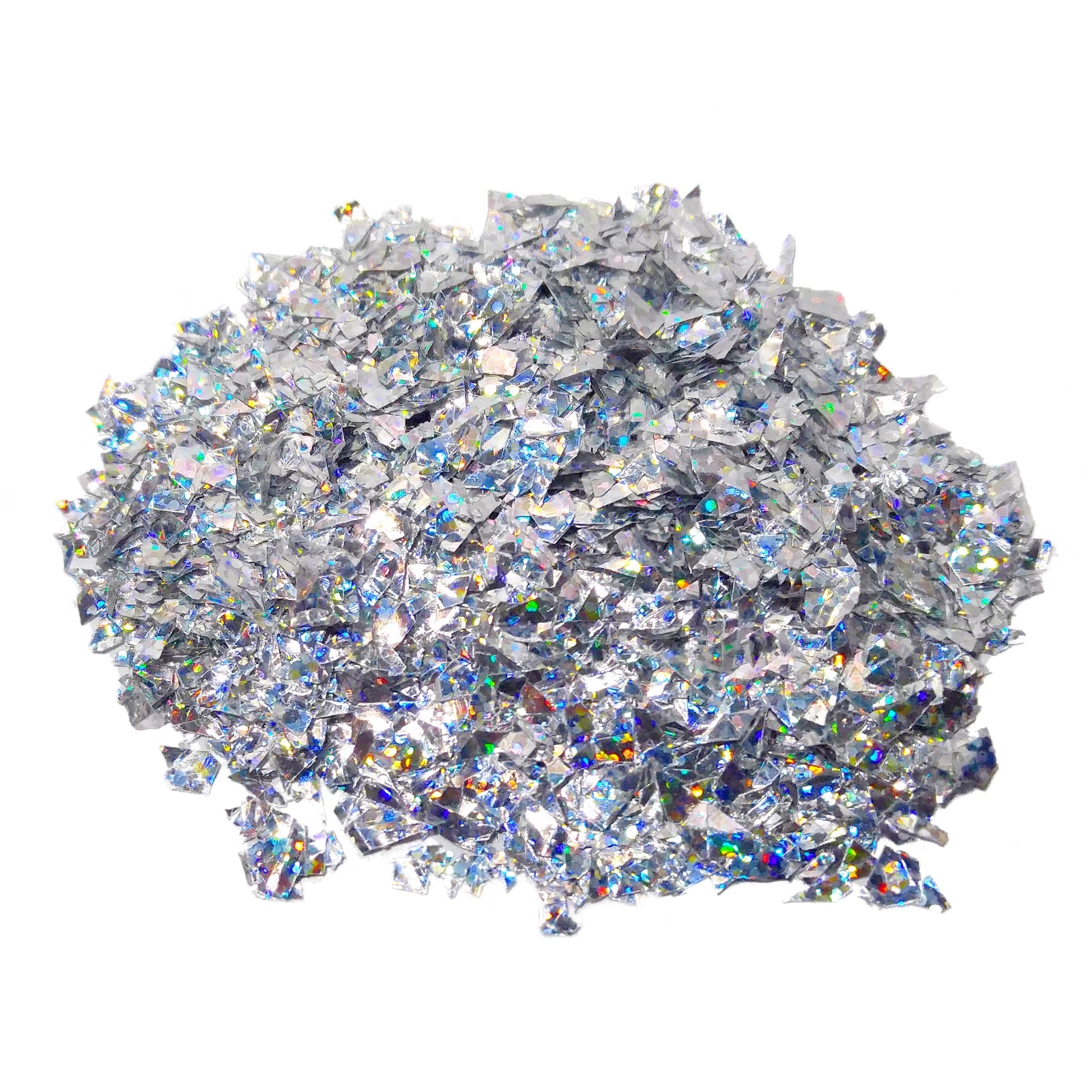 Silver Holographic Glitter Shards - Planetary By Crazoulis Glitter