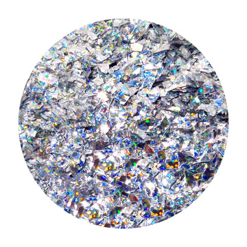 Silver Holographic Glitter Shards - Planetary By Crazoulis Glitter