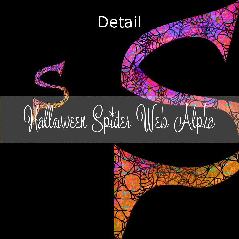 Halloween Spider Decorated Alphabet Digital Clip Art