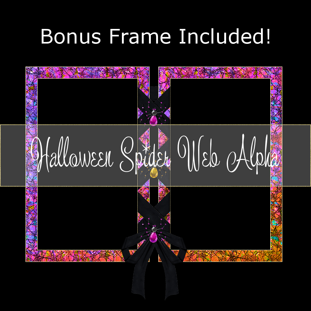Halloween Spider Decorated Alphabet Digital Clip Art Bonus