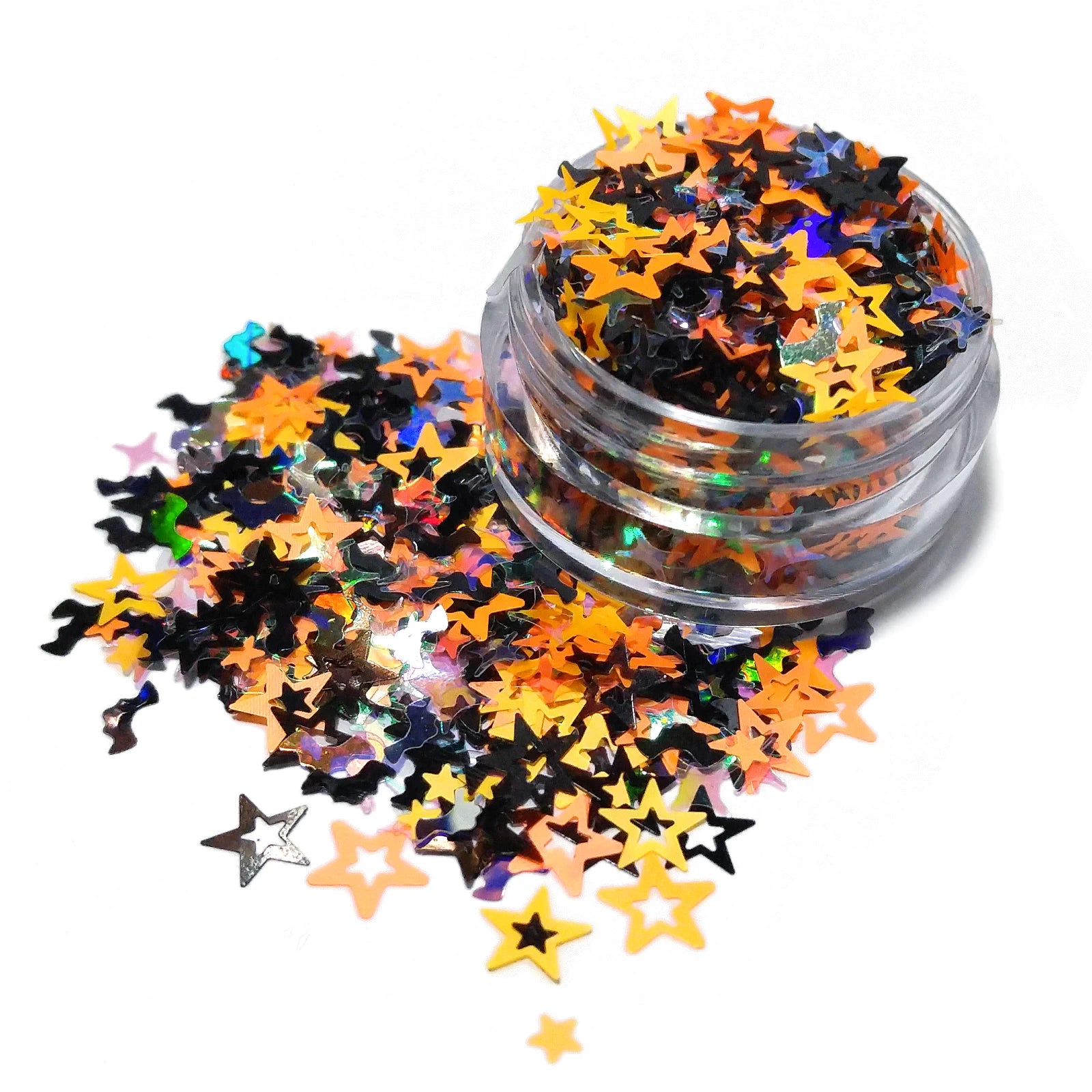 Halloween Chunky Star and Bat Glitter Mix - All Hallows Eve By Crazoulis Glitter