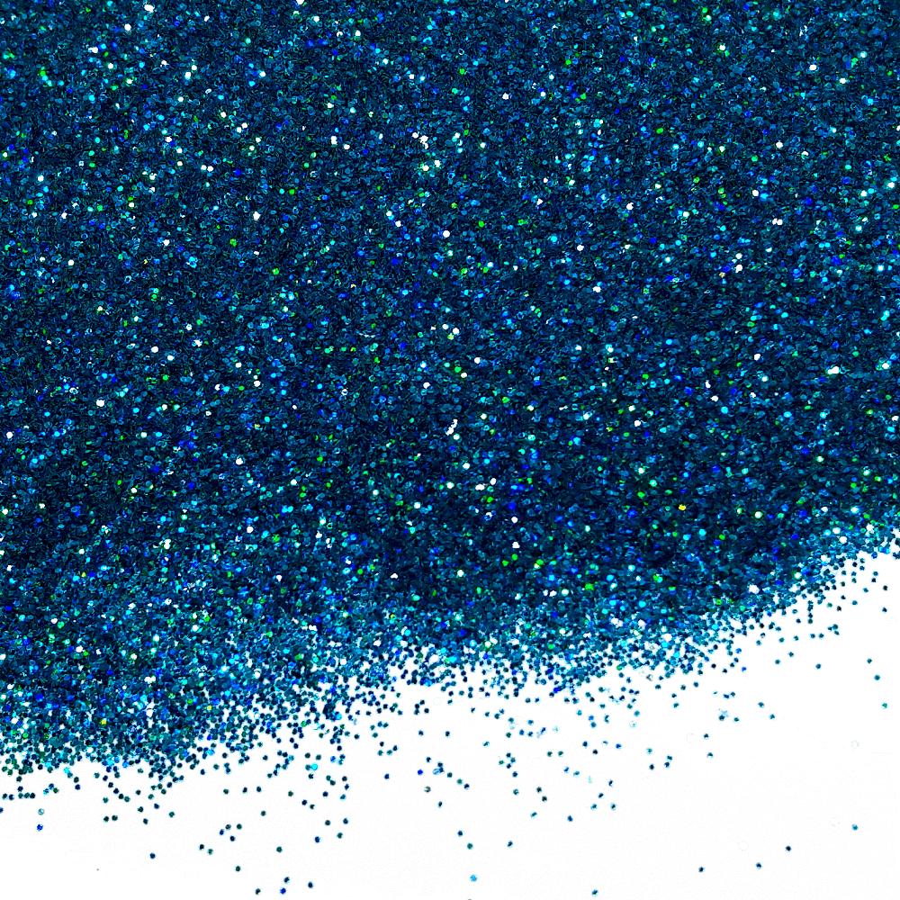 Teal Holographic Fine Glitter .2mm By Crazoulis Glitter