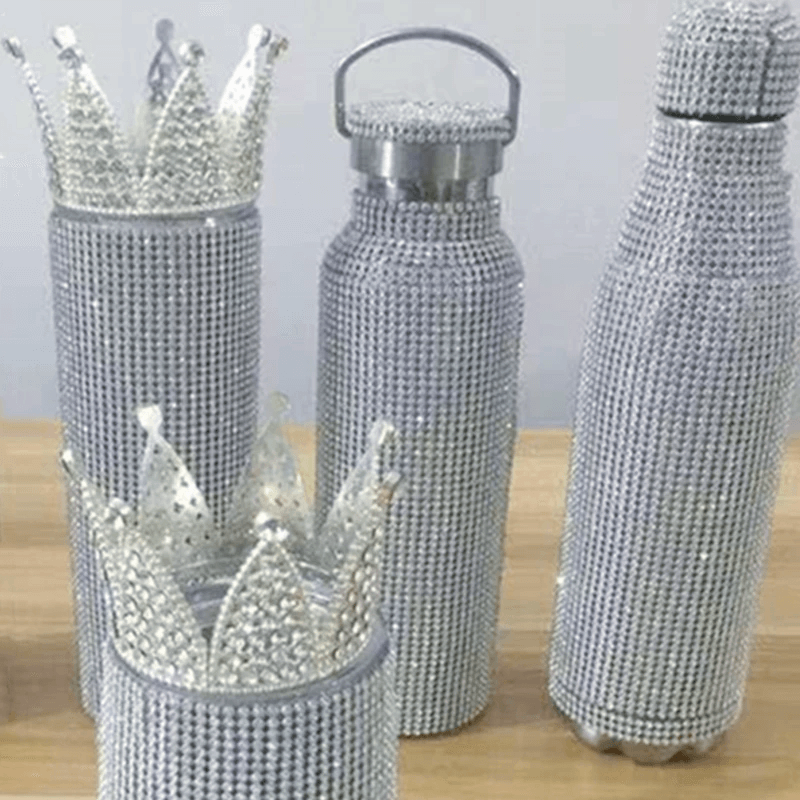 Metal Rhinestone Crown For Tumblers