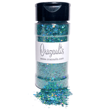 Turquoise Holographic Hexagon Glitter Mix