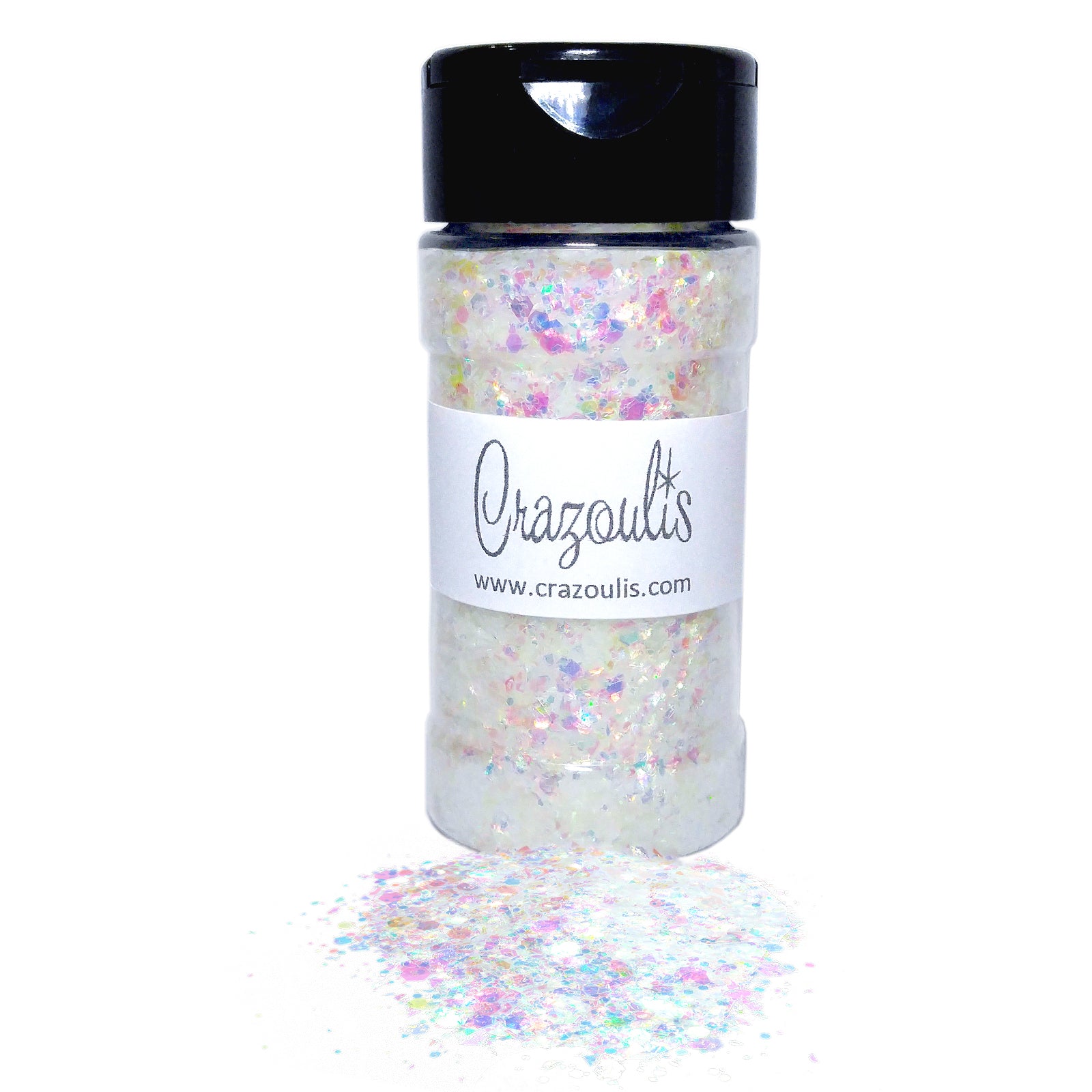 White Opal Iridescent Glitter Mix - Cherub Wings By Crazoulis Glitter
