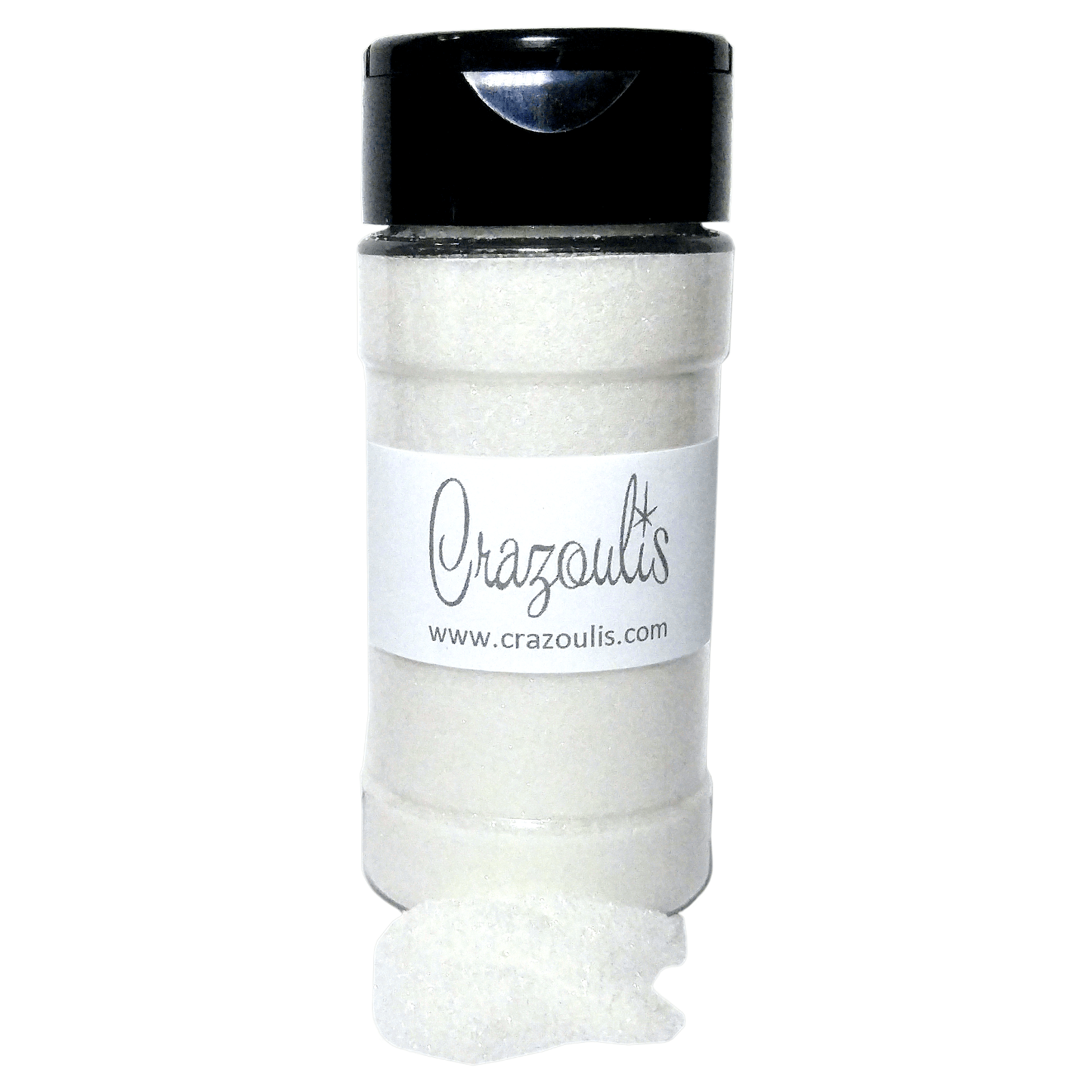 Semi Transparent White Fine Glitter - Sweet As Sugar By Crazoulis Glitter