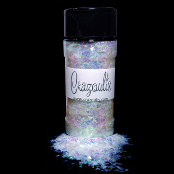 Ice Queen White Opal Iridescent Glitter Flakes