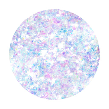 Copos de brillo iridiscentes de ópalo blanco Ice Queen