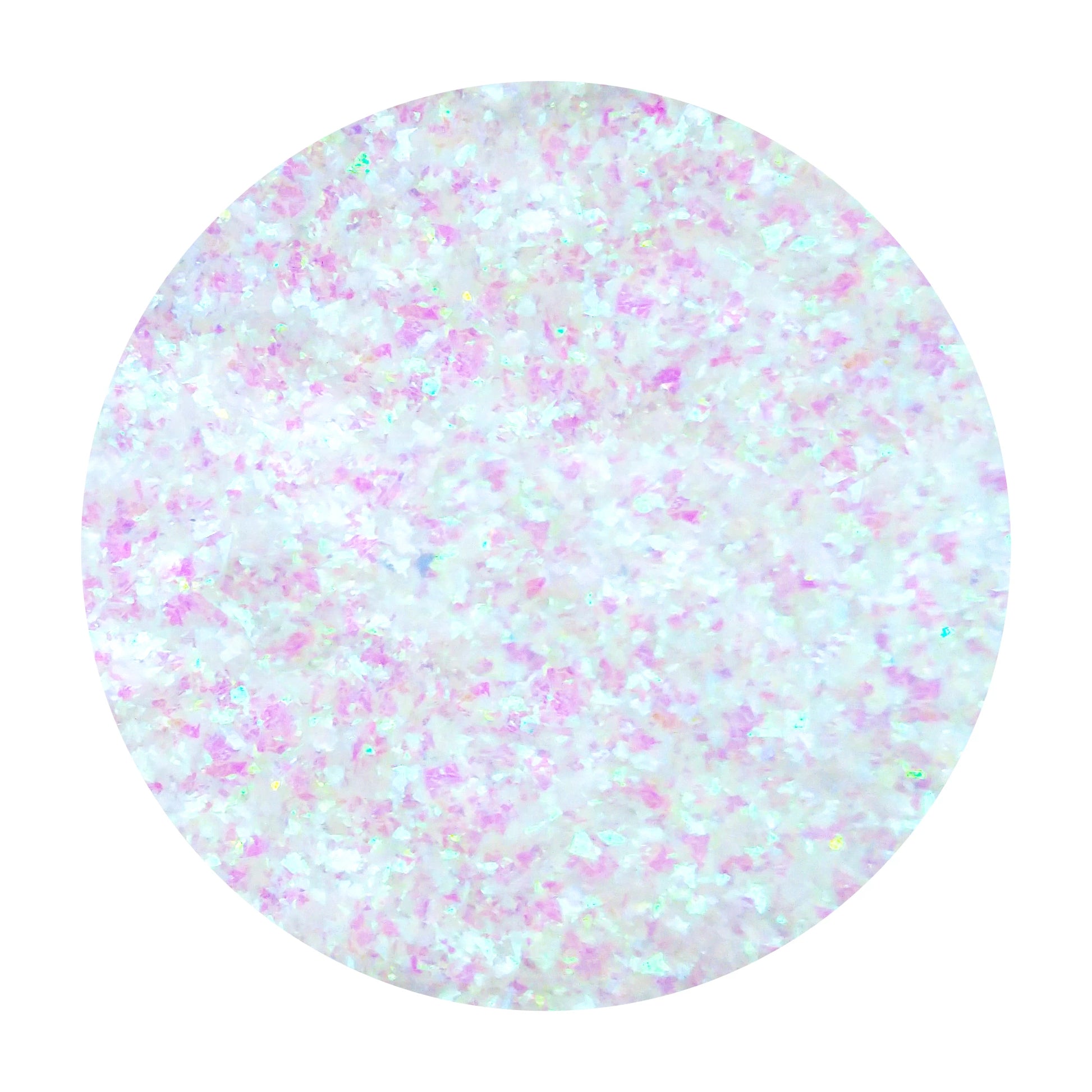 White Opal Glitter Flakes - Snow Cone By Crazoulis Glitter