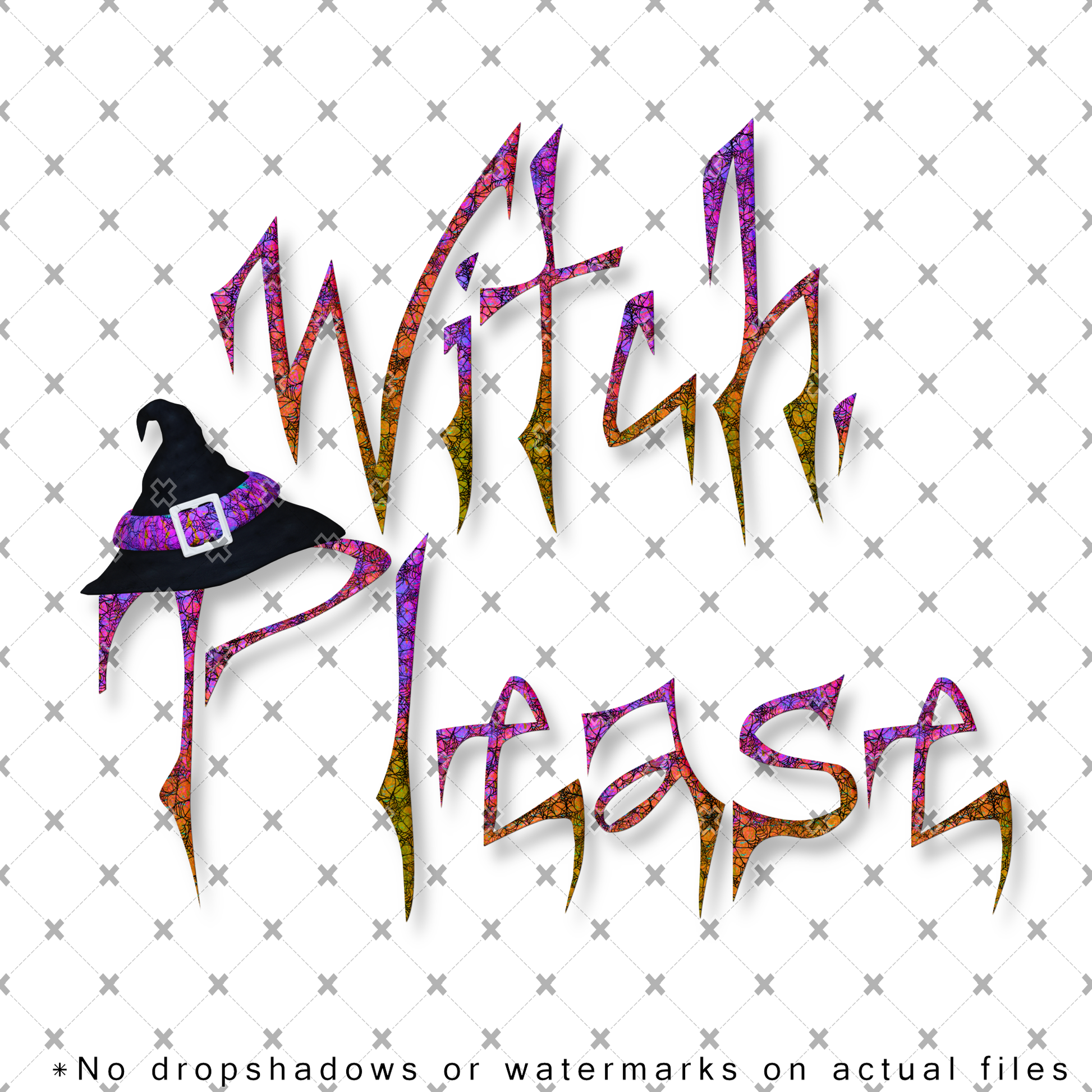 Halloween Spider Decorated Word Art Digital Download Clip Art