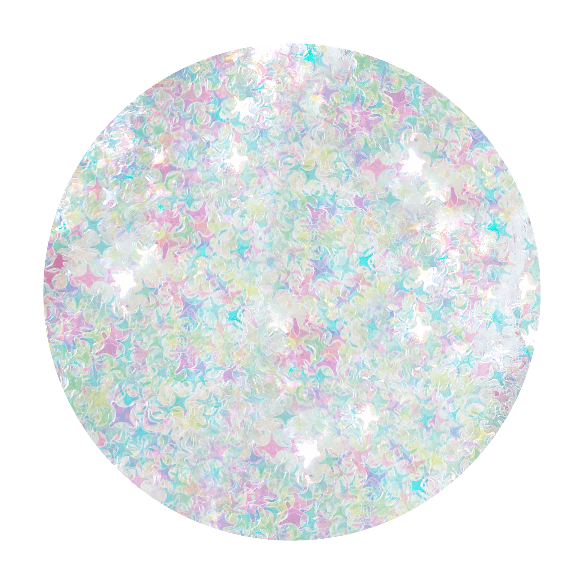 Opal Iridescent 4 Point Star Glitter - Shining Stars By Crazoulis Glitter