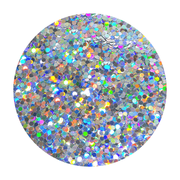 Argent Holographique Cercle/Point Glitter 3mm